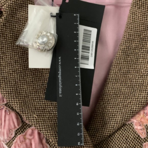 Italian Designer - Compagnia Italiana- Hand Embroidered Dress Coat - Picture 5 of 5